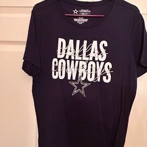NFL Dallas Cowboys Navy Blue Short Sleeve Tee with White Logo